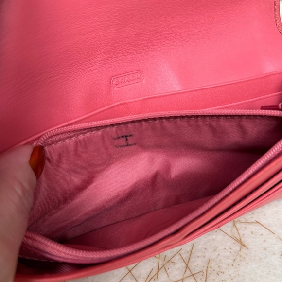 Coach Kristin Leather Wallet Coral Pink - Picture 9 of 13